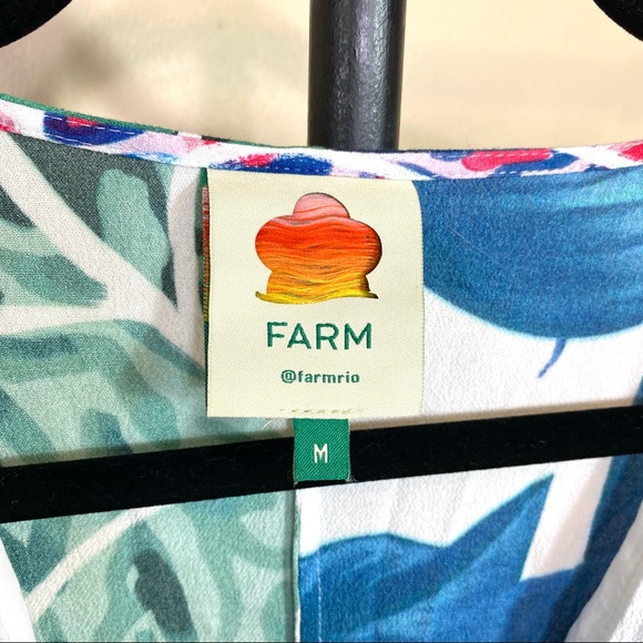 ❗️SOLD❗️RARE Farm Rio Mixed Prints Wrap Maxi Dress - Picture 9 of 11